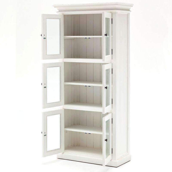 Halifax White Painted 3 Level Pantry Display Cabinet1 - Duck Barn Interiors