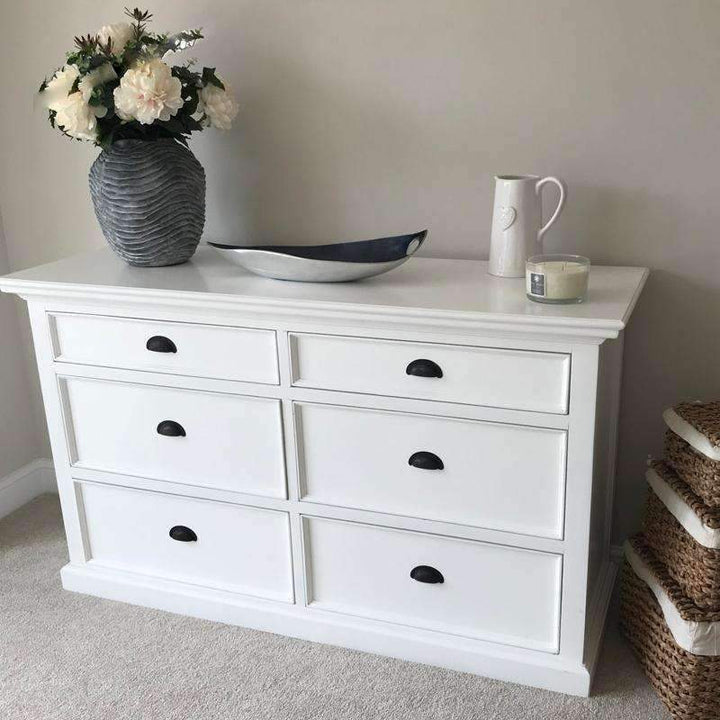 Halifax White Painted 6 Drawer Chest of Drawers1 - Duck Barn Interiors