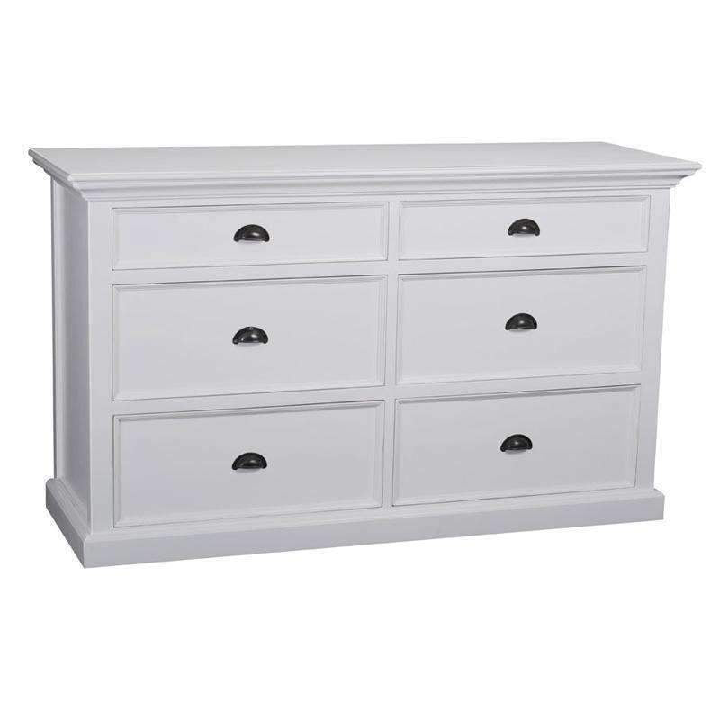 Halifax White Painted 6 Drawer Chest of Drawers3 - Duck Barn Interiors