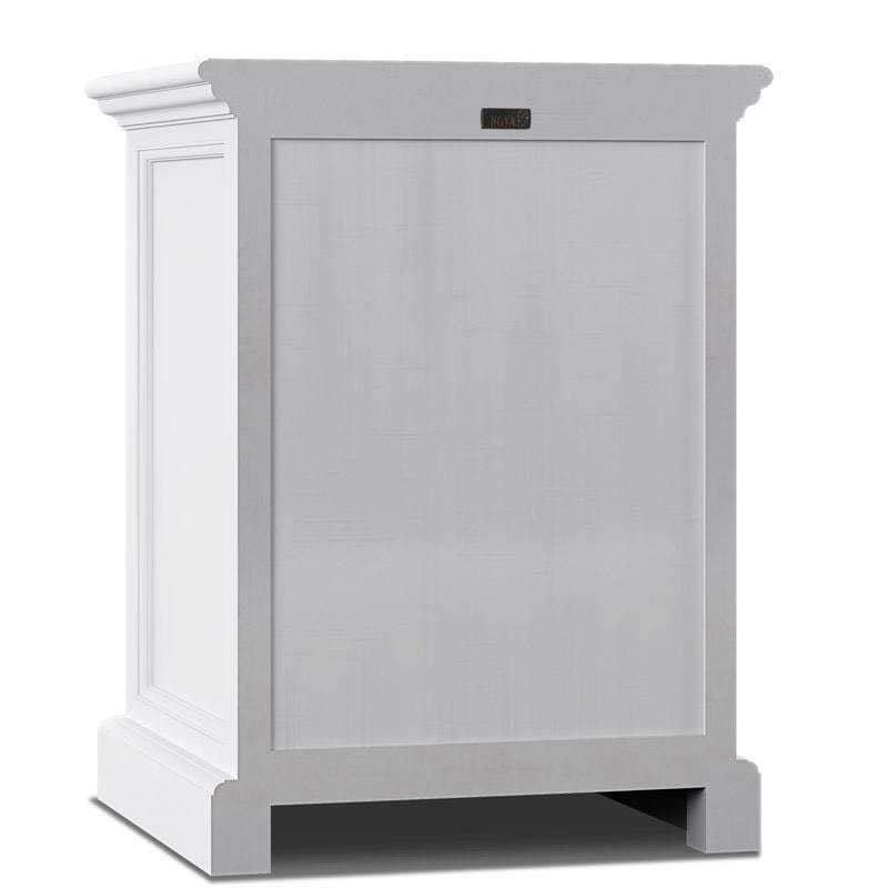 Halifax White Painted Bedside Table with Dividers10 - Duck Barn Interiors