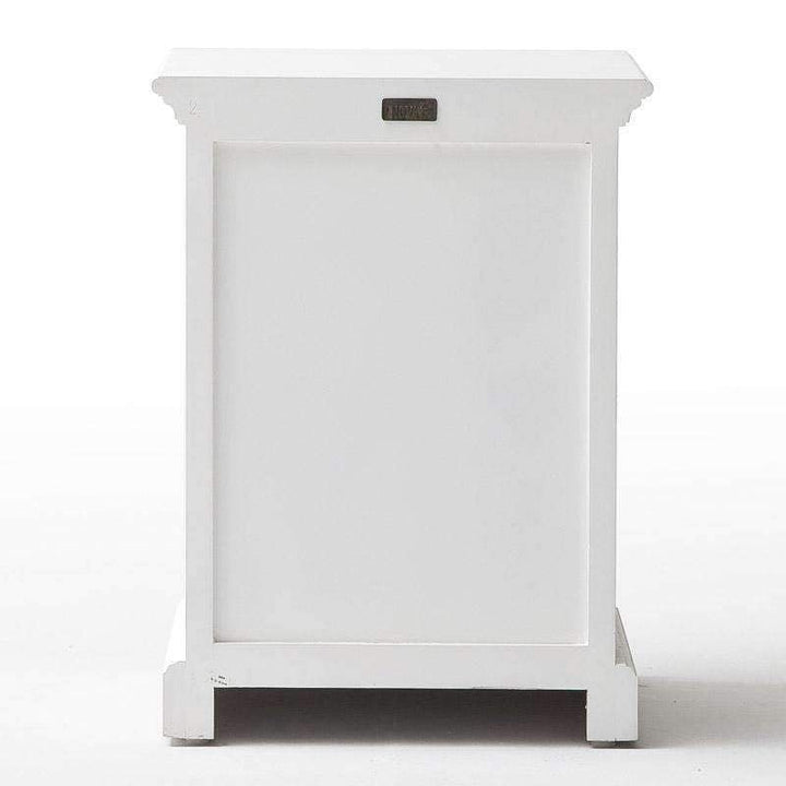 Halifax White Painted Bedside Table with Dividers8 - Duck Barn Interiors