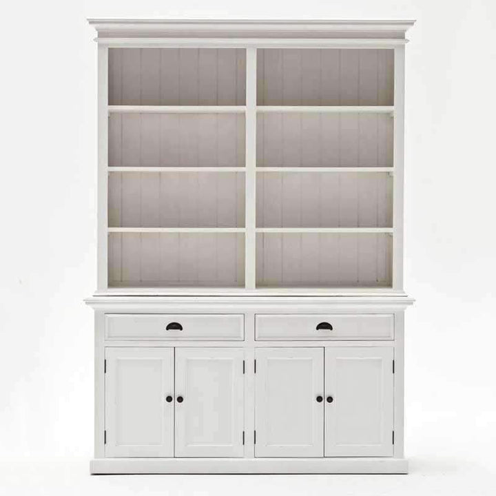 Halifax White Painted Bookcase & Cupboard Unit4 - Duck Barn Interiors