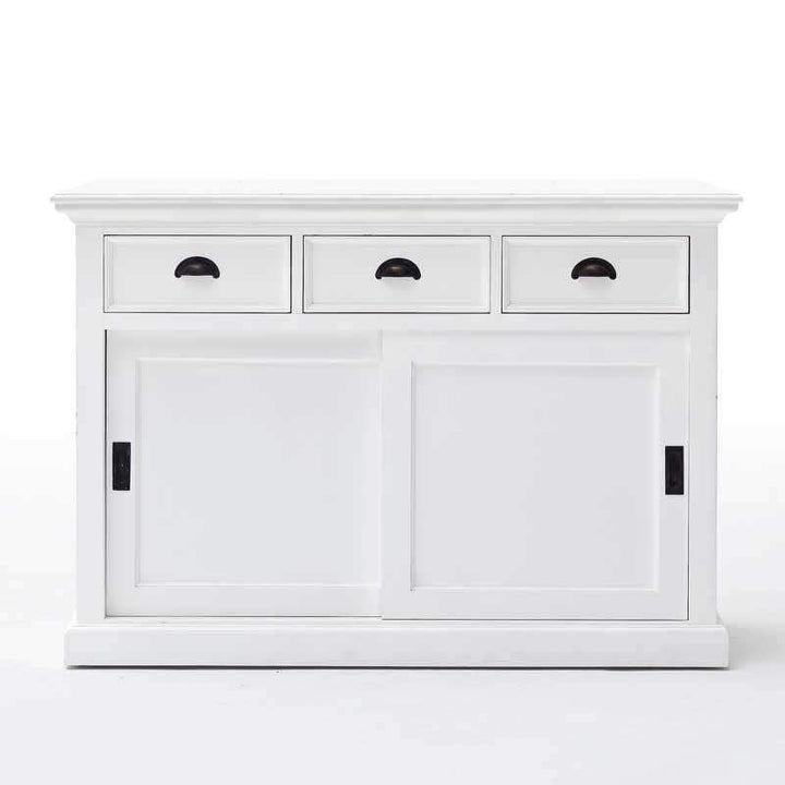Halifax White Painted Buffet Sideboard with Sliding Doors - Duck Barn Interiors