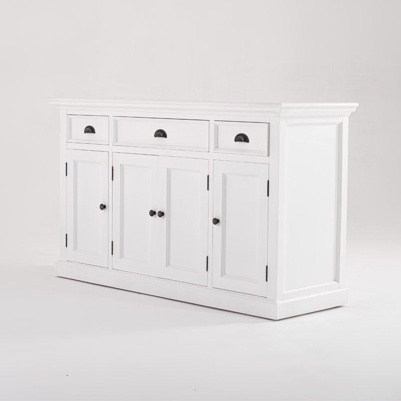 Halifax White Painted Buffet with 4 Doors & 3 Drawers - Duck Barn Interiors