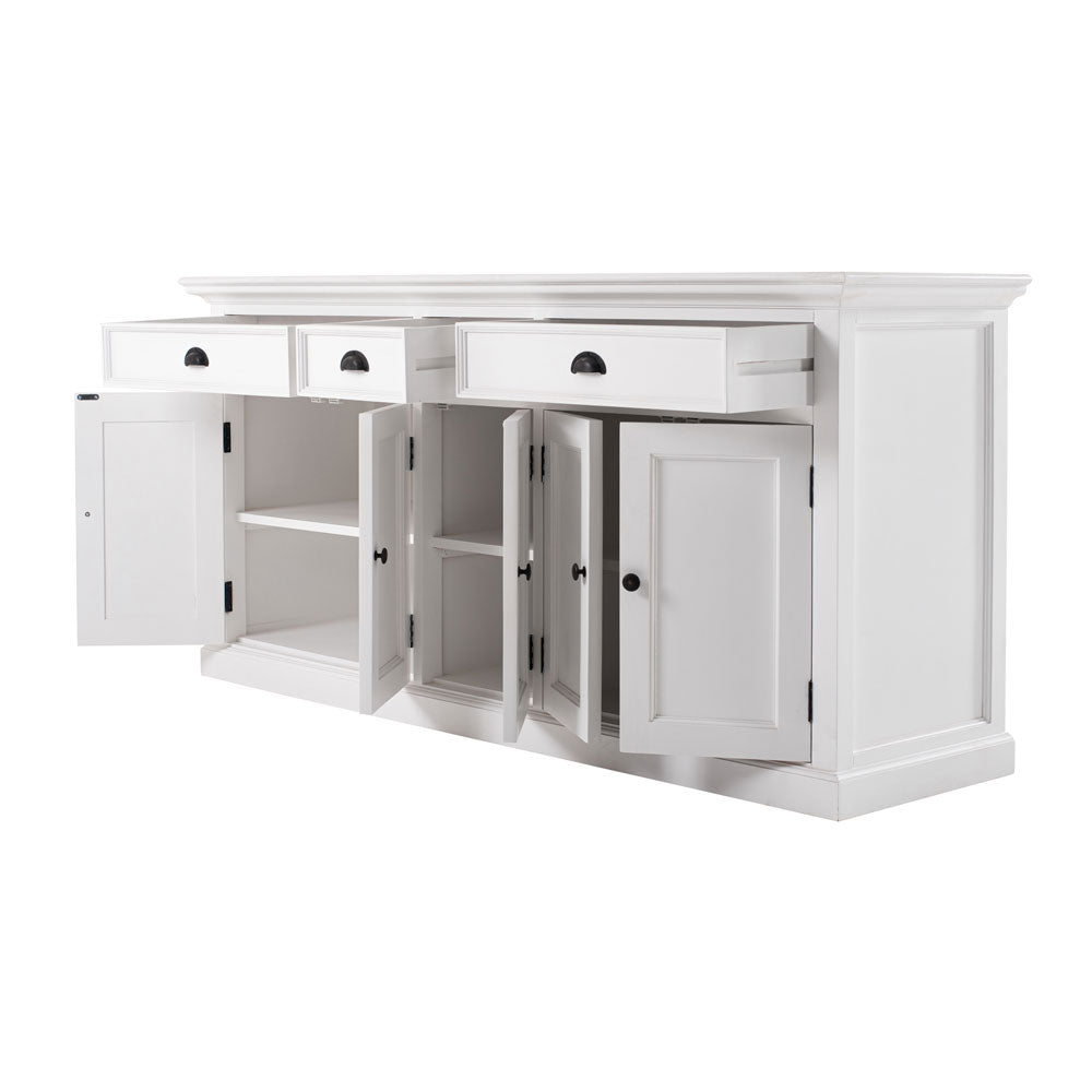 Halifax White Painted Buffet with 5 Doors & 3 Drawers8 - Duck Barn Interiors