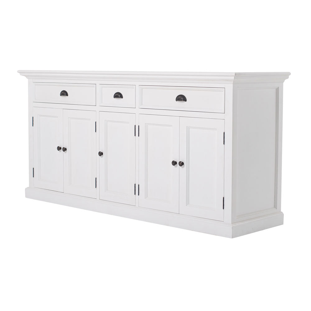 Halifax White Painted Buffet with 5 Doors & 3 Drawers6 - Duck Barn Interiors