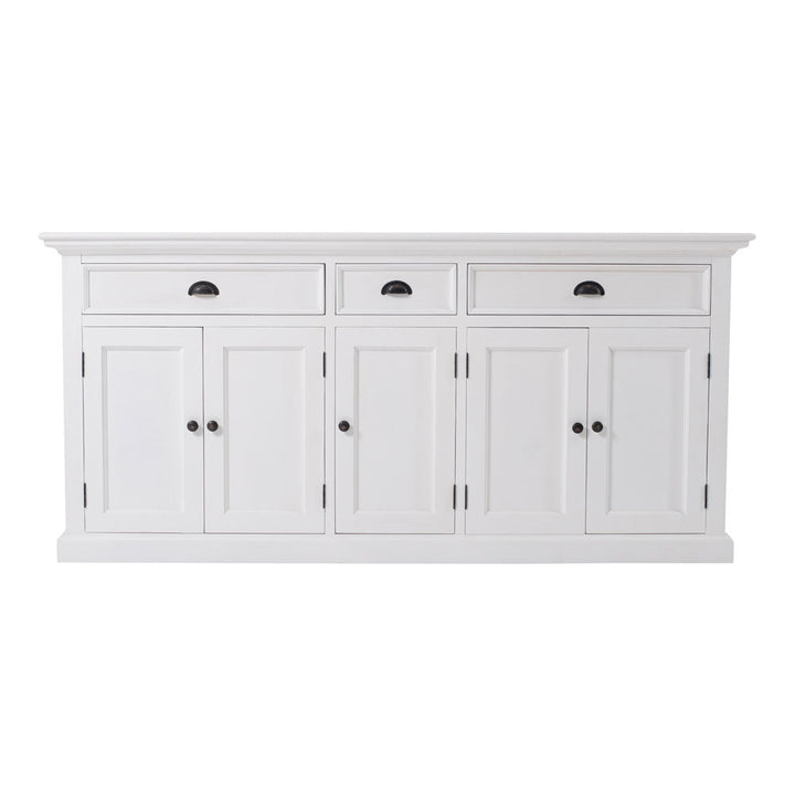 Halifax White Painted Buffet with 5 Doors & 3 Drawers7 - Duck Barn Interiors