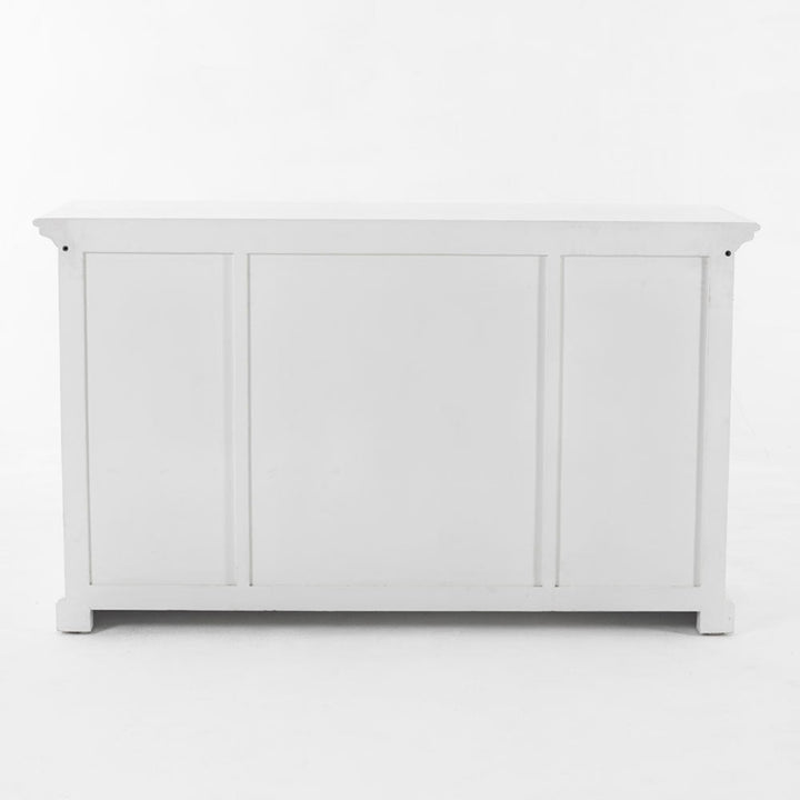 Halifax White Painted Buffet with Glass Doors - Duck Barn Interiors
