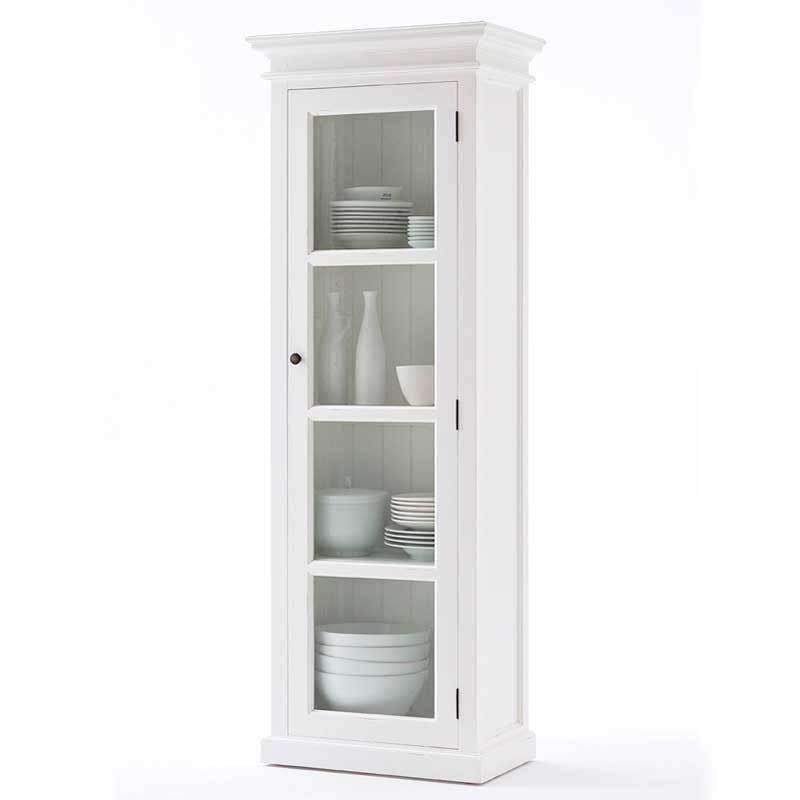 Halifax White Painted Cabinet with Glass Door4 - Duck Barn Interiors