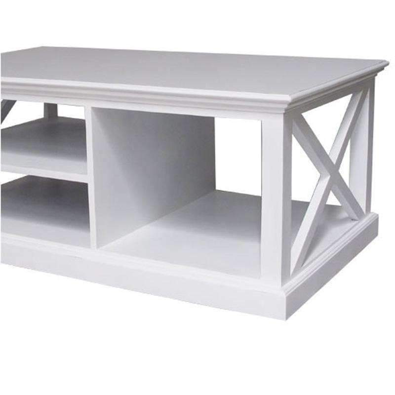 Halifax White Painted Criss Cross Coffee Table3 - Duck Barn Interiors