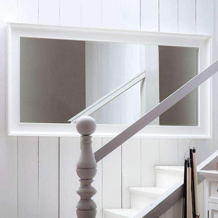 Halifax White Painted Grand Mirror2 - Duck Barn Interiors