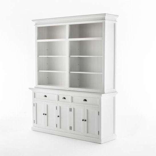 Halifax White Painted Hutch Bookcase Unit12 - Duck Barn Interiors