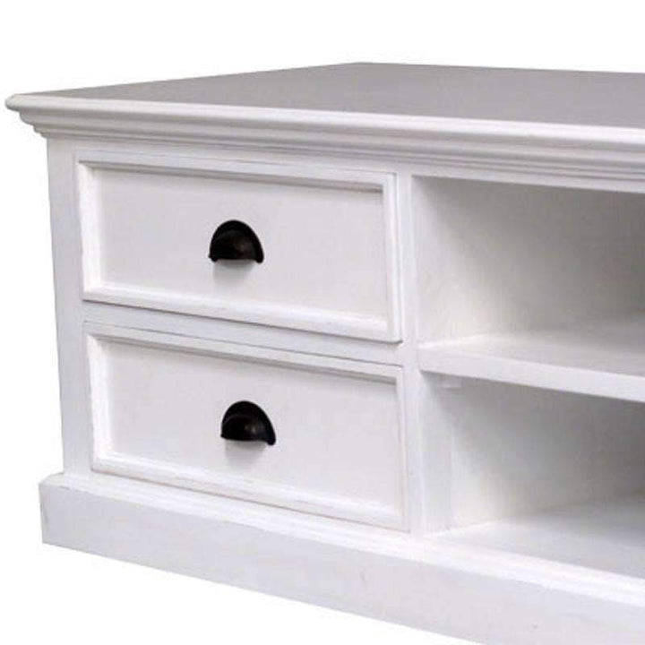 Halifax White Painted Large TV Unit4 - Duck Barn Interiors