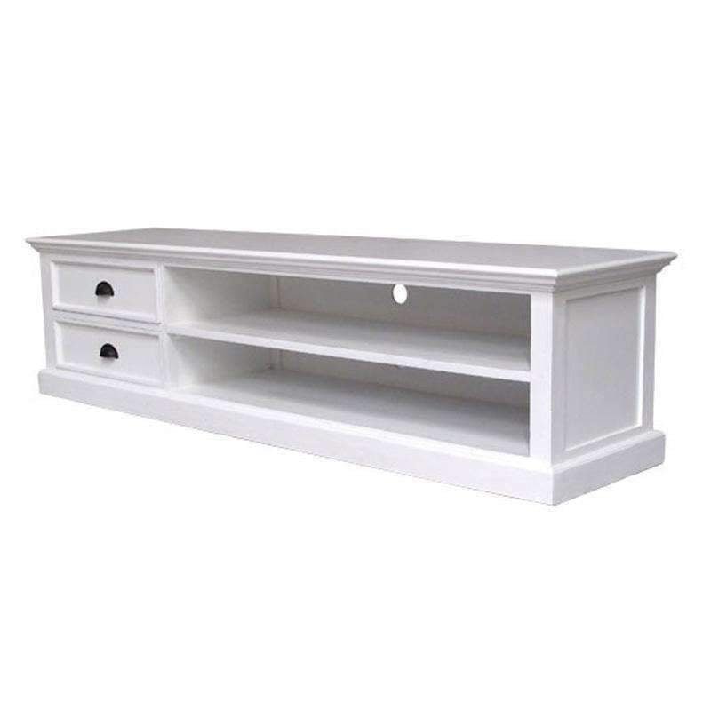 Halifax White Painted Large TV Unit2 - Duck Barn Interiors