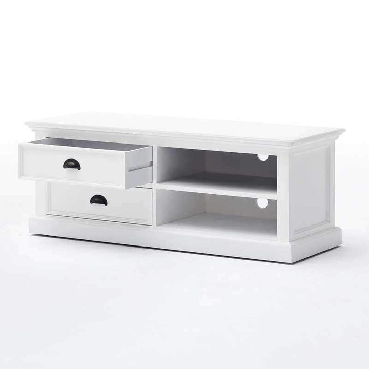 Halifax White Painted Medium TV Unit4 - Duck Barn Interiors