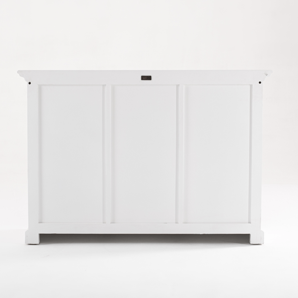 Halifax White Painted Sideboard with Drawers and Rattan Baskets6 - Duck Barn Interiors