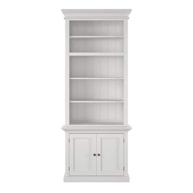 Halifax White Painted Single Bay Hutch Display Cabinet7 - Duck Barn Interiors