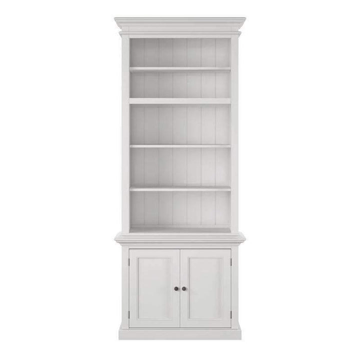 Halifax White Painted Single Bay Hutch Display Cabinet7 - Duck Barn Interiors