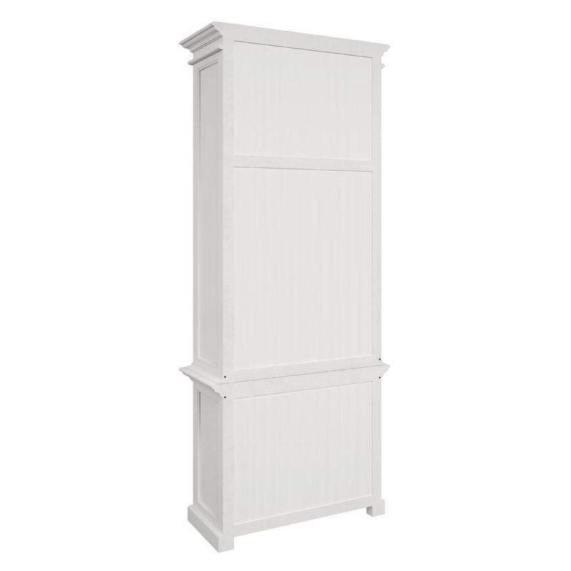 Halifax White Painted Single Bay Hutch Display Cabinet8 - Duck Barn Interiors