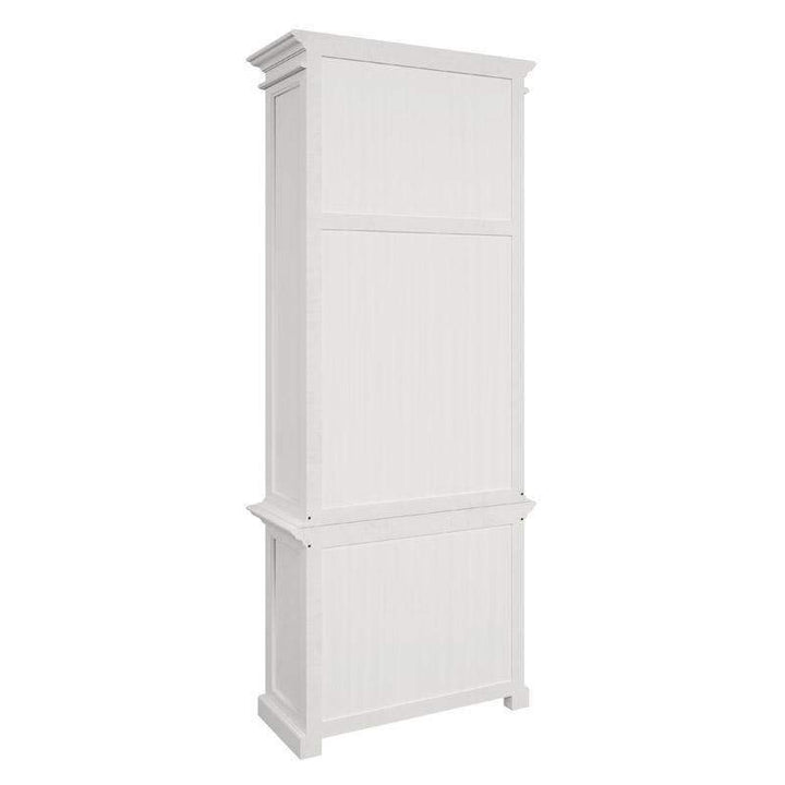 Halifax White Painted Single Bay Hutch Display Cabinet8 - Duck Barn Interiors