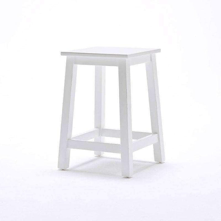 Halifax White Painted Stool3 - Duck Barn Interiors