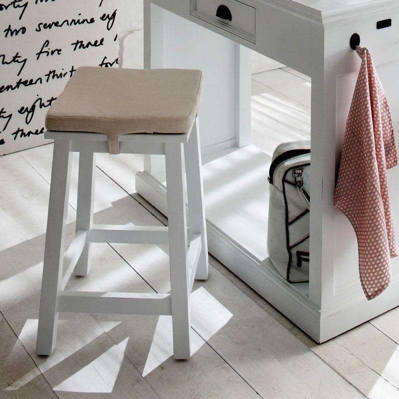 Halifax White Painted Stool7 - Duck Barn Interiors