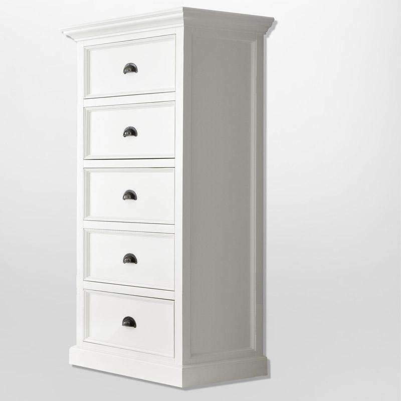 Halifax White Painted Tallboy Chest of Drawers3 - Duck Barn Interiors