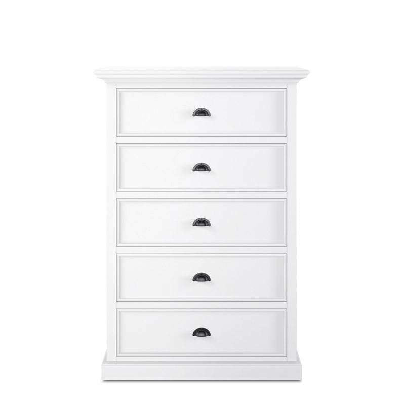 Halifax White Painted Tallboy Chest of Drawers2 - Duck Barn Interiors