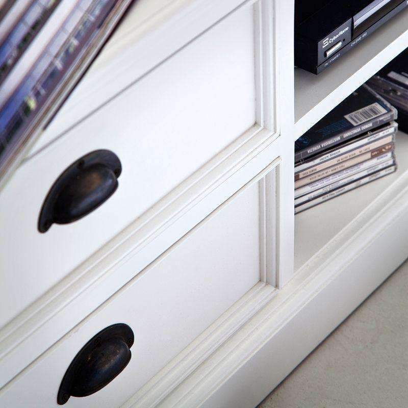 Halifax White Painted TV Unit with 4 Drawers2 - Duck Barn Interiors