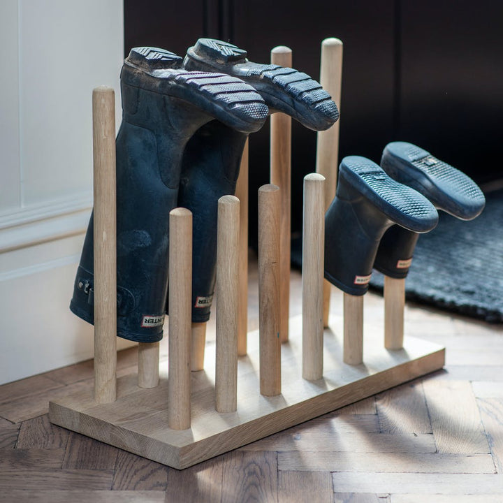 Hambledon Wooden Welly Boot Stand - Large1 - Duck Barn Interiors