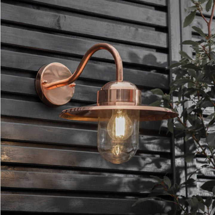 Howick Outdoor Wall Light - Raw Copper1 - Duck Barn Interiors