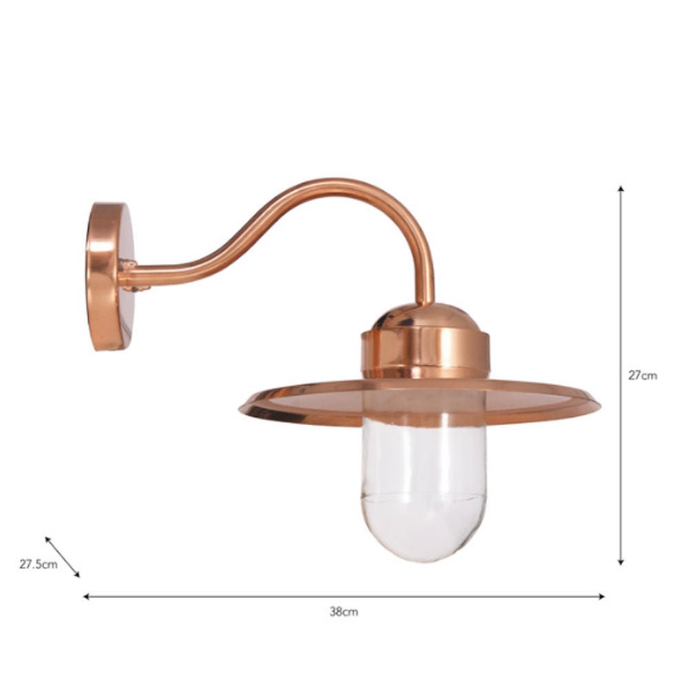 Howick Outdoor Wall Light - Raw Copper3 - Duck Barn Interiors