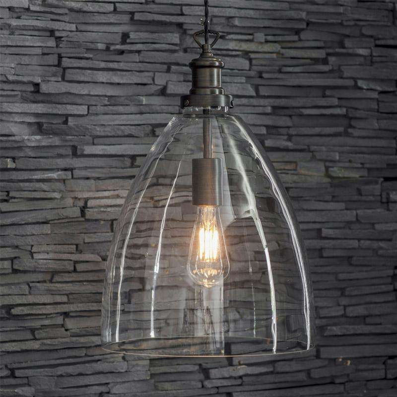 Hoxton Bullet Pendant Light - Antique Bronze1 - Duck Barn Interiors