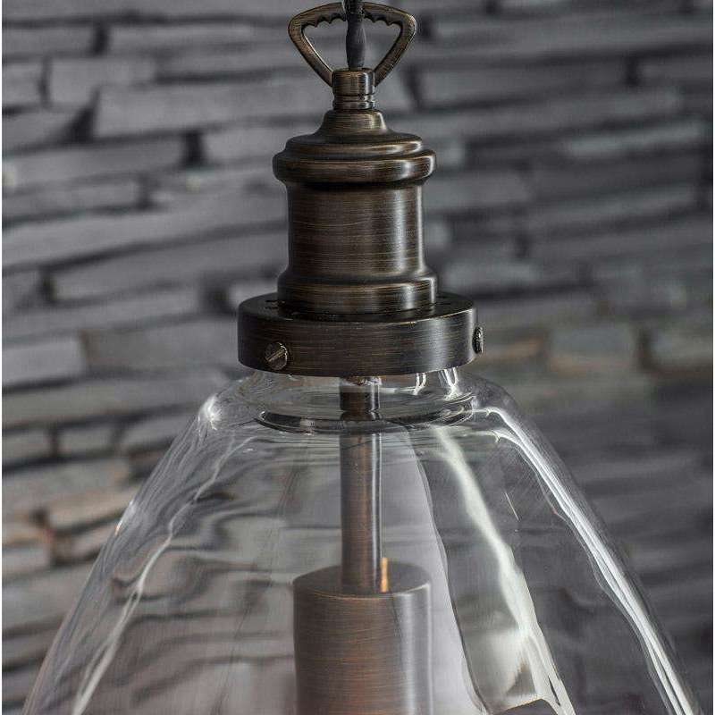 Hoxton Bullet Pendant Light - Antique Bronze2 - Duck Barn Interiors