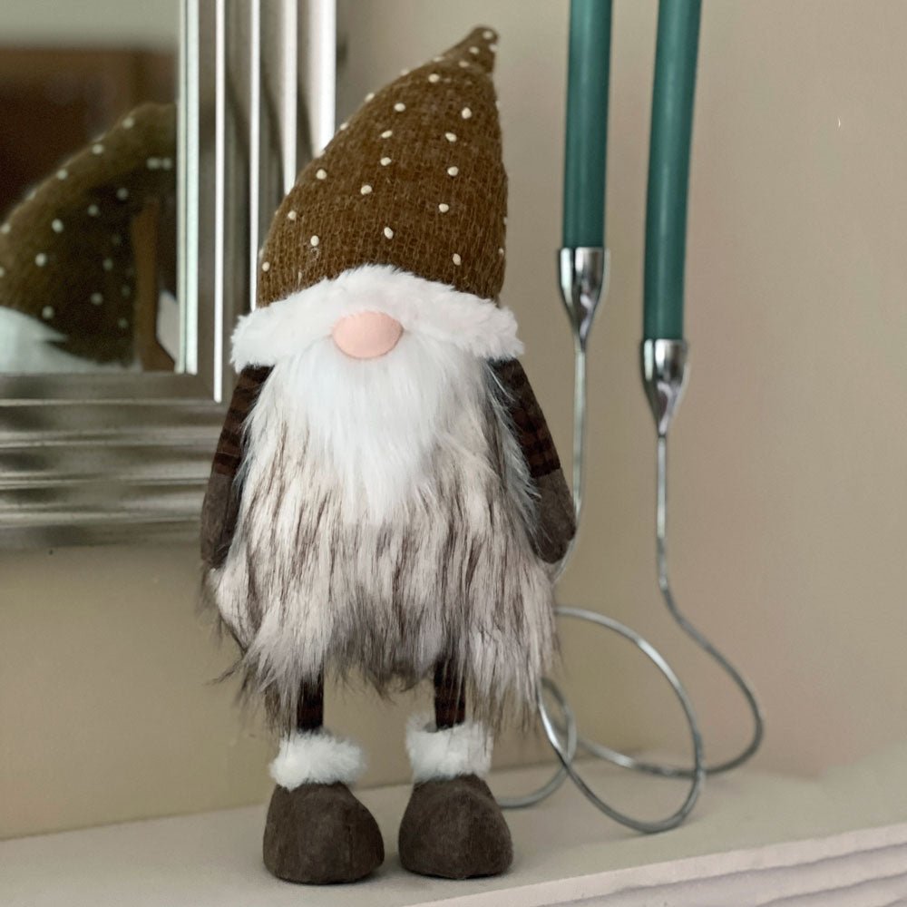 Ivar Santa Gnome Gonk - Brown Hat2 - Duck Barn Interiors