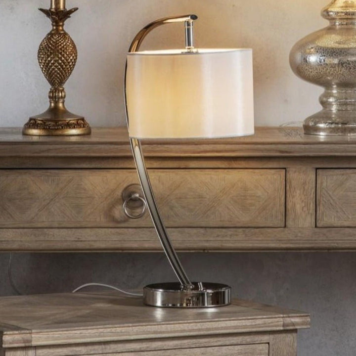 Josephine Bright Nickel Table Lamp1 - Duck Barn Interiors