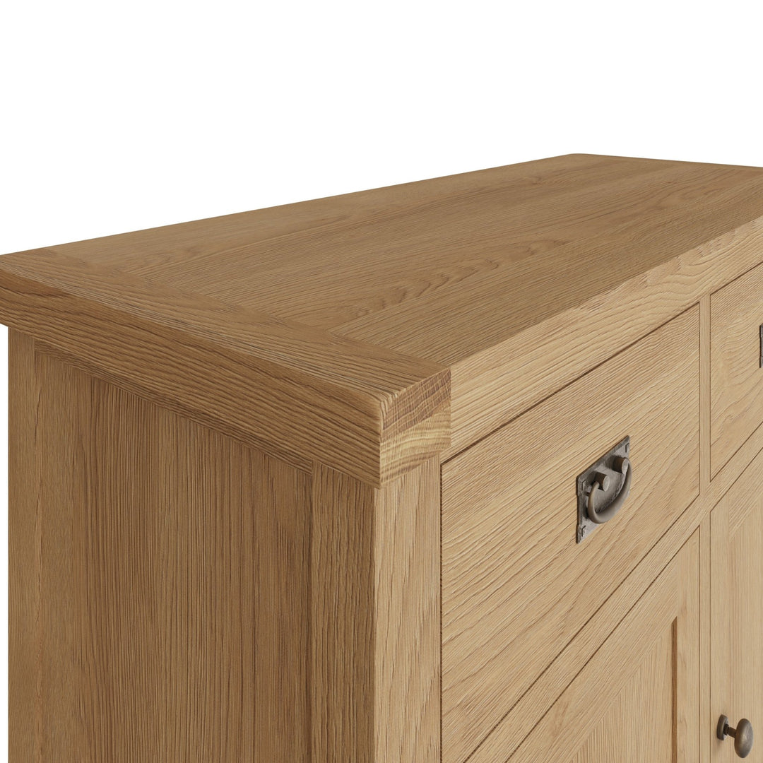 Kirdford Oak 2 Door 2 Drawer Sideboard5 - Duck Barn Interiors