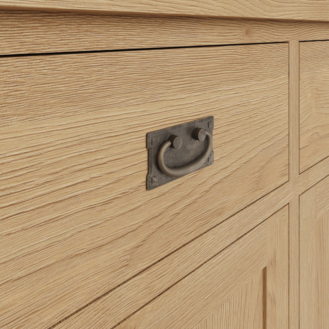 Kirdford Oak 2 Door 2 Drawer Sideboard4 - Duck Barn Interiors