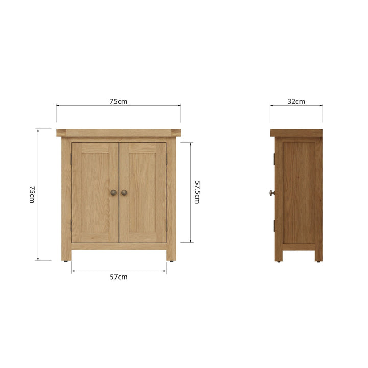 Kirdford Oak 2 Door Cupboard9 - Duck Barn Interiors