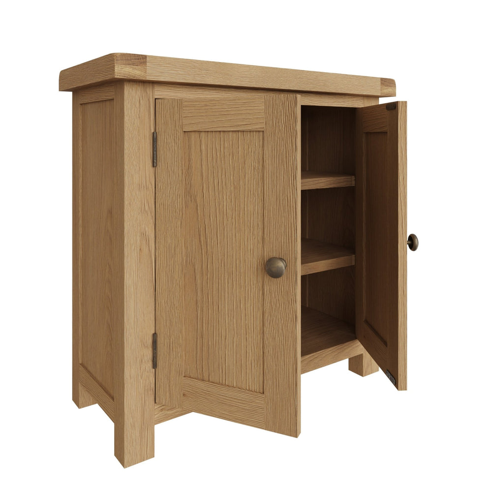 Kirdford Oak 2 Door Cupboard2 - Duck Barn Interiors