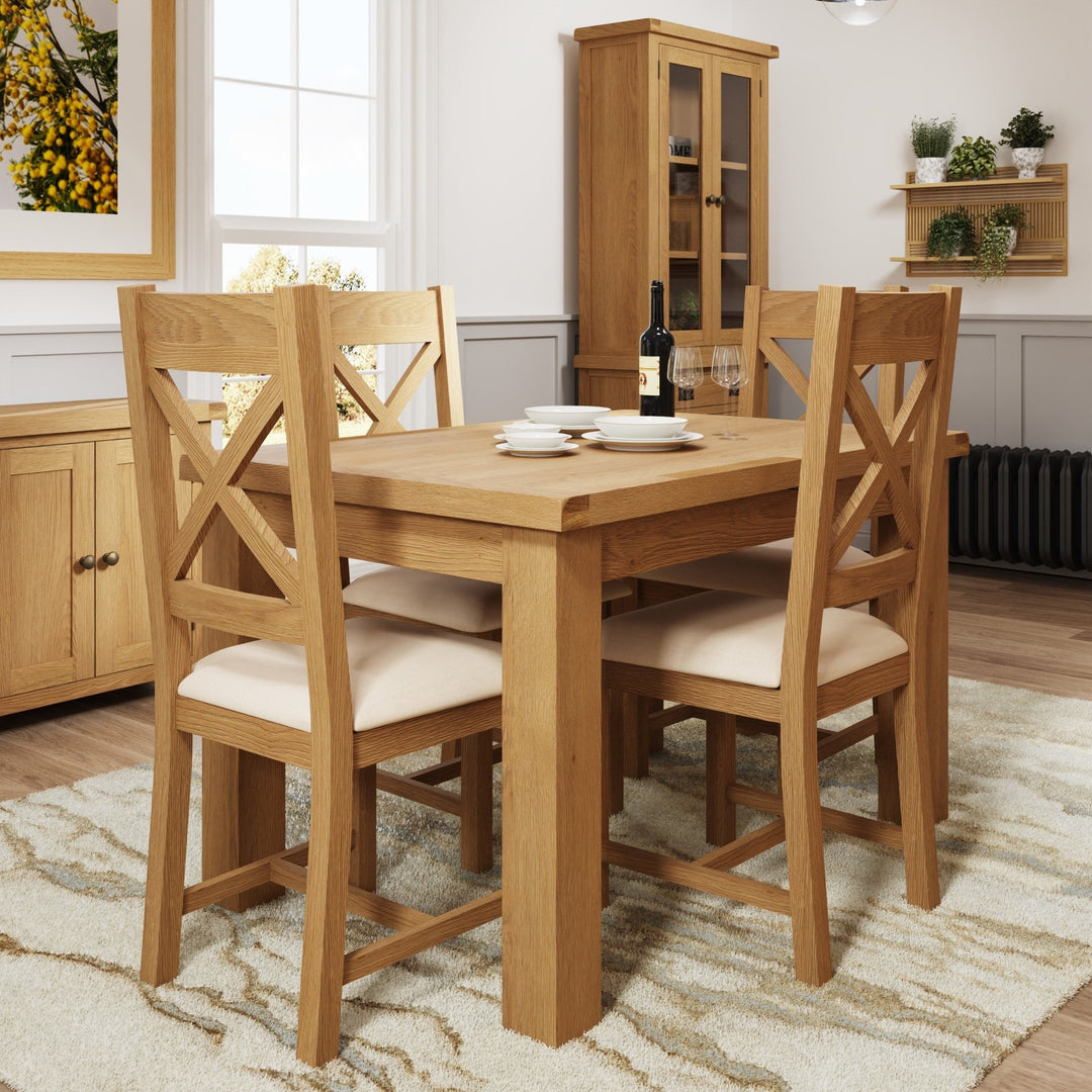 Kirdford Oak Butterfly Extending Table - 1.25m1 - Duck Barn Interiors