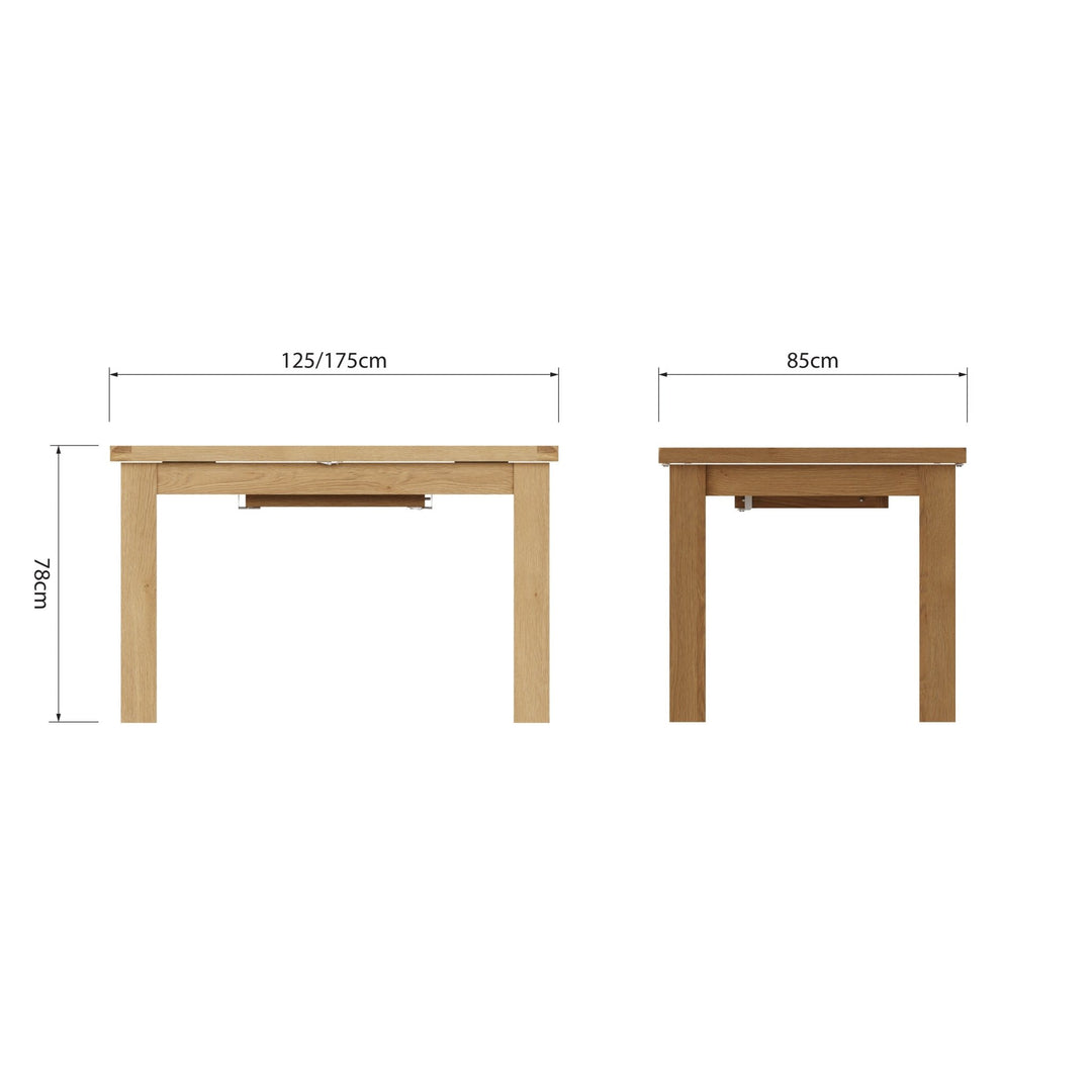 Kirdford Oak Butterfly Extending Table - 1.25m6 - Duck Barn Interiors