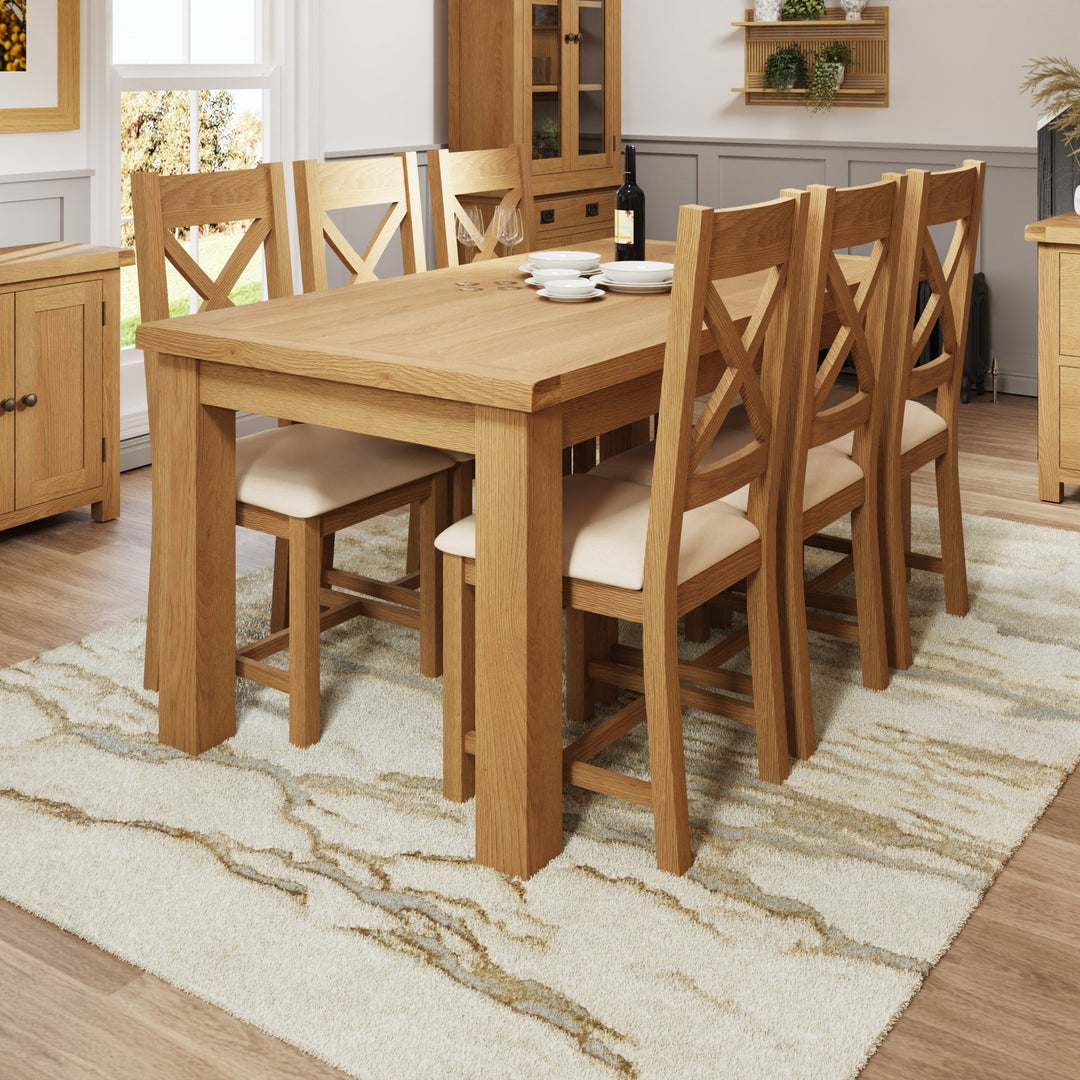 Kirdford Oak Butterfly Extending Table - 1.75m1 - Duck Barn Interiors