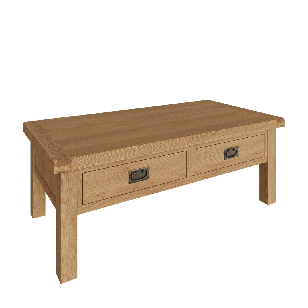 Kirdford Oak Coffee Table with 2 Drawers7 - Duck Barn Interiors