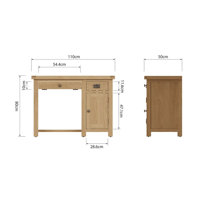 Kirdford Oak Computer Desk10 - Duck Barn Interiors