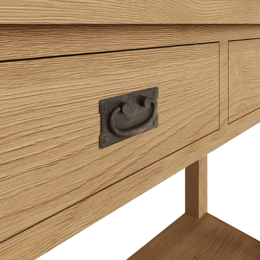 Kirdford Oak Console Table with Drawers5 - Duck Barn Interiors