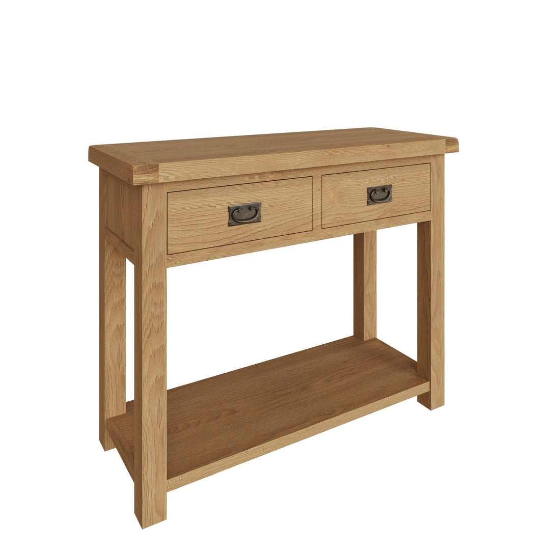 Kirdford Oak Console Table with Drawers6 - Duck Barn Interiors