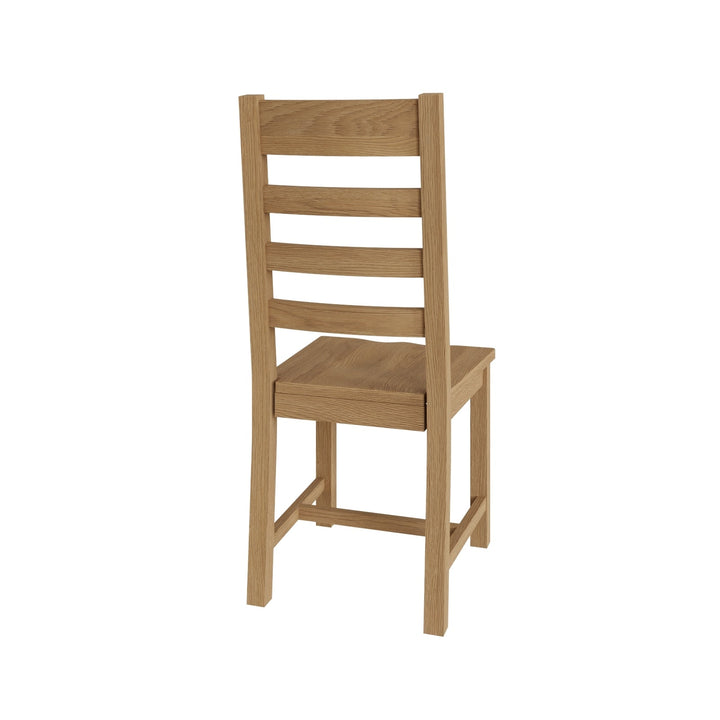 Kirdford Oak Ladder Back Chair - Wooden Seat6 - Duck Barn Interiors