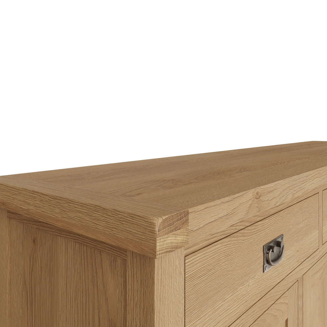 Kirdford Oak Large 4 Door Sideboard4 - Duck Barn Interiors