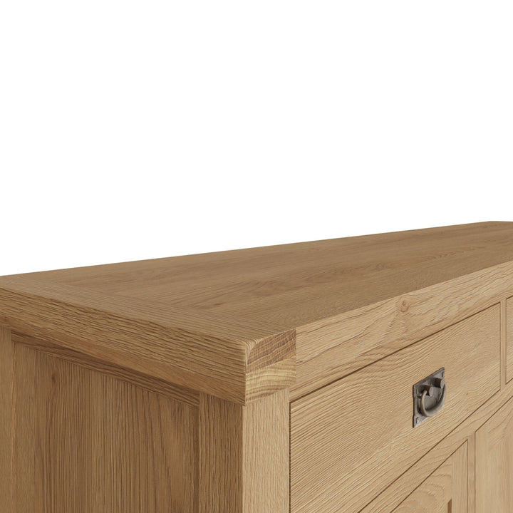 Kirdford Oak Large 4 Door Sideboard4 - Duck Barn Interiors